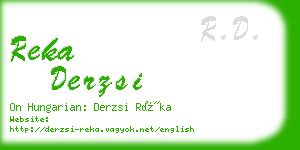 reka derzsi business card